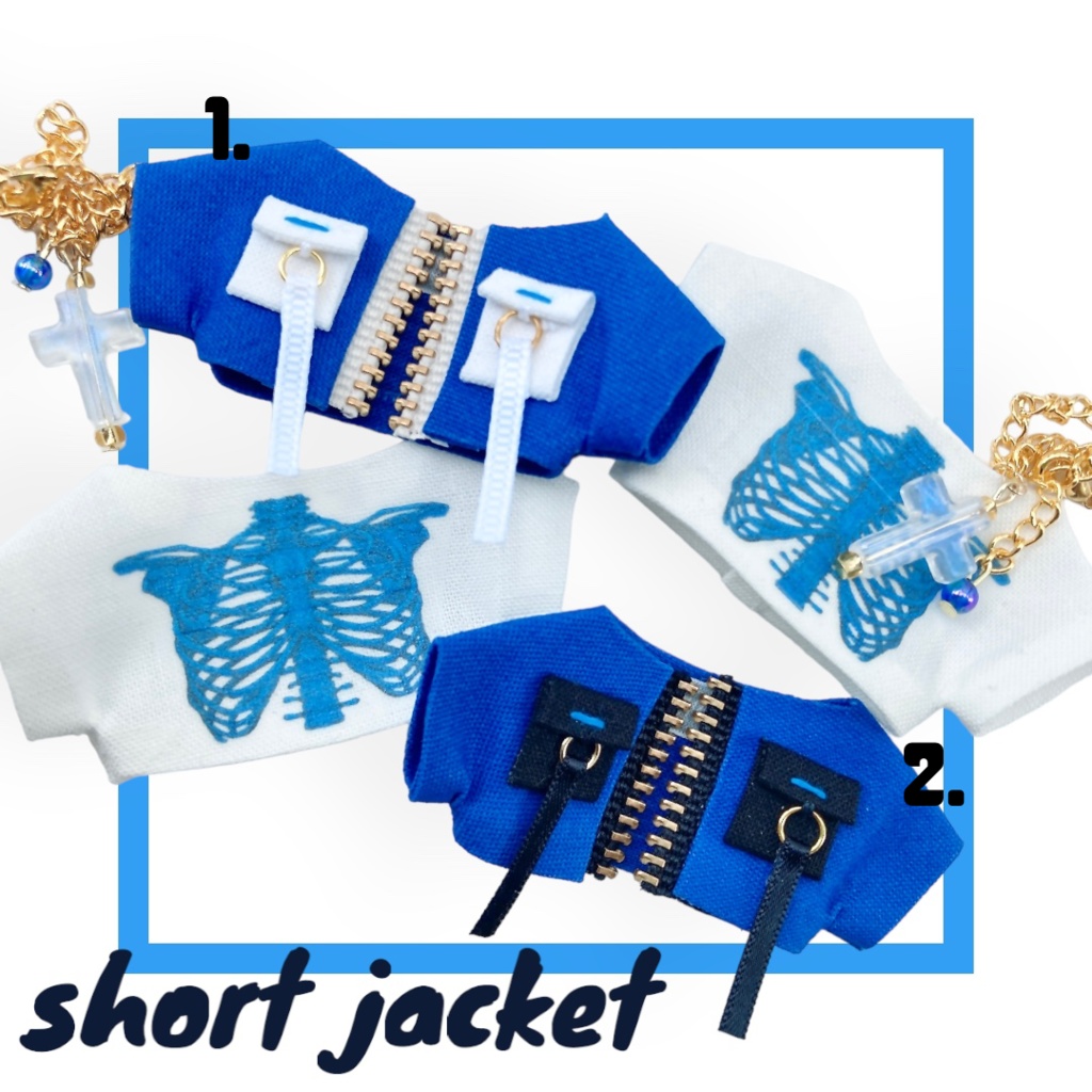 ショート丈ジャケットセット(ブルー)