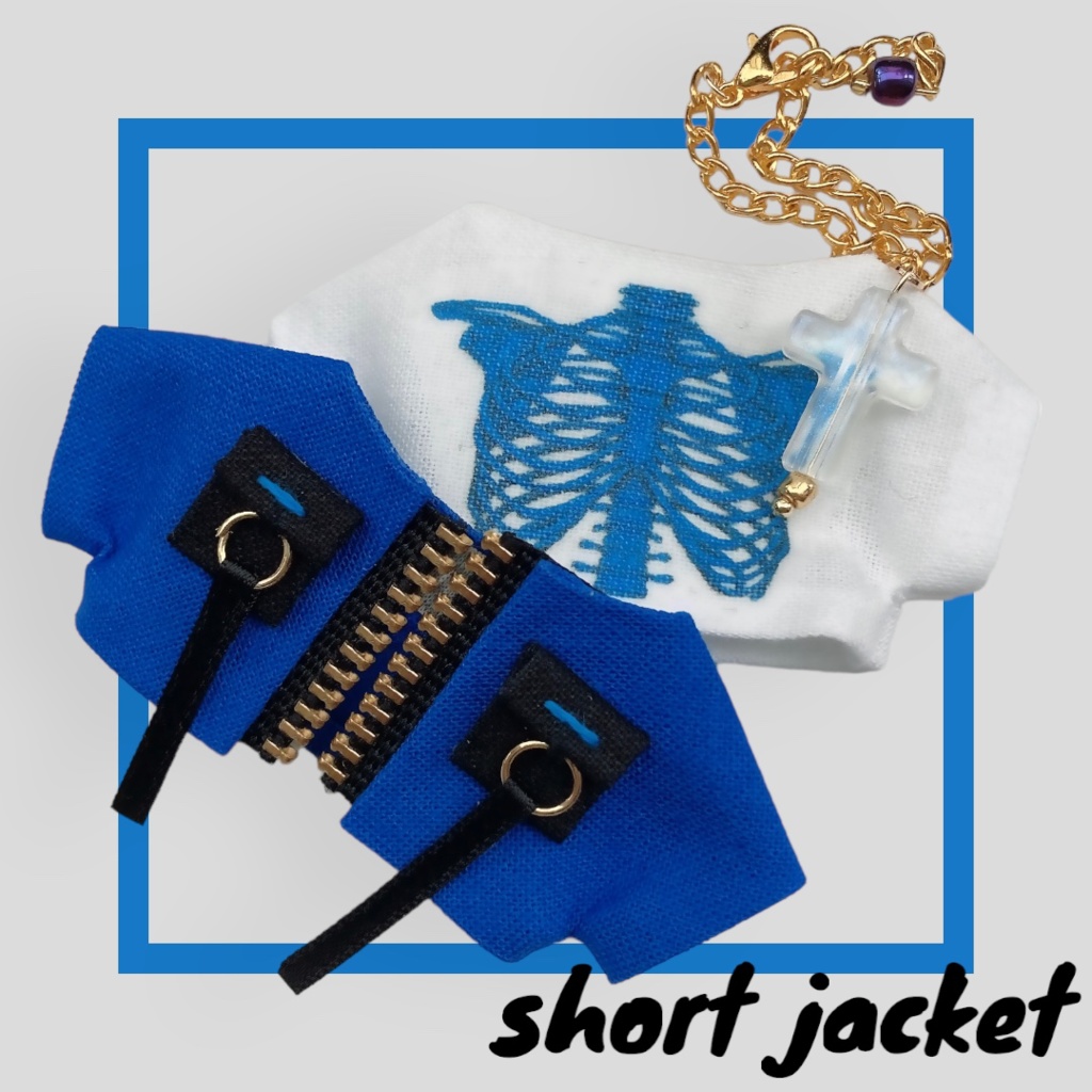 ショート丈ジャケットセット(ブルー)