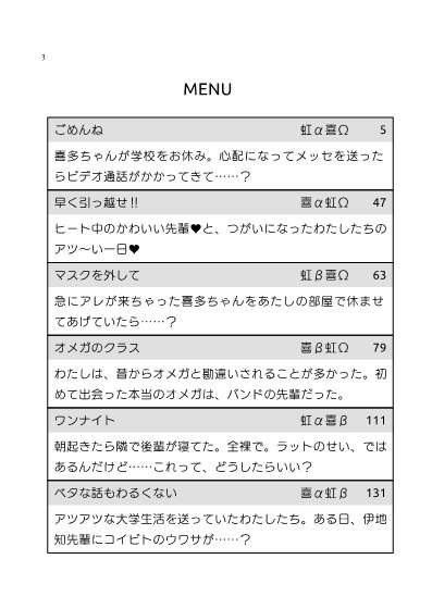 虹喜多オメガバース!