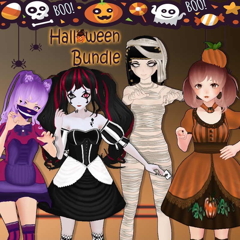 Halloween Bundle || Halloween Outfits Vroid - Vrchat