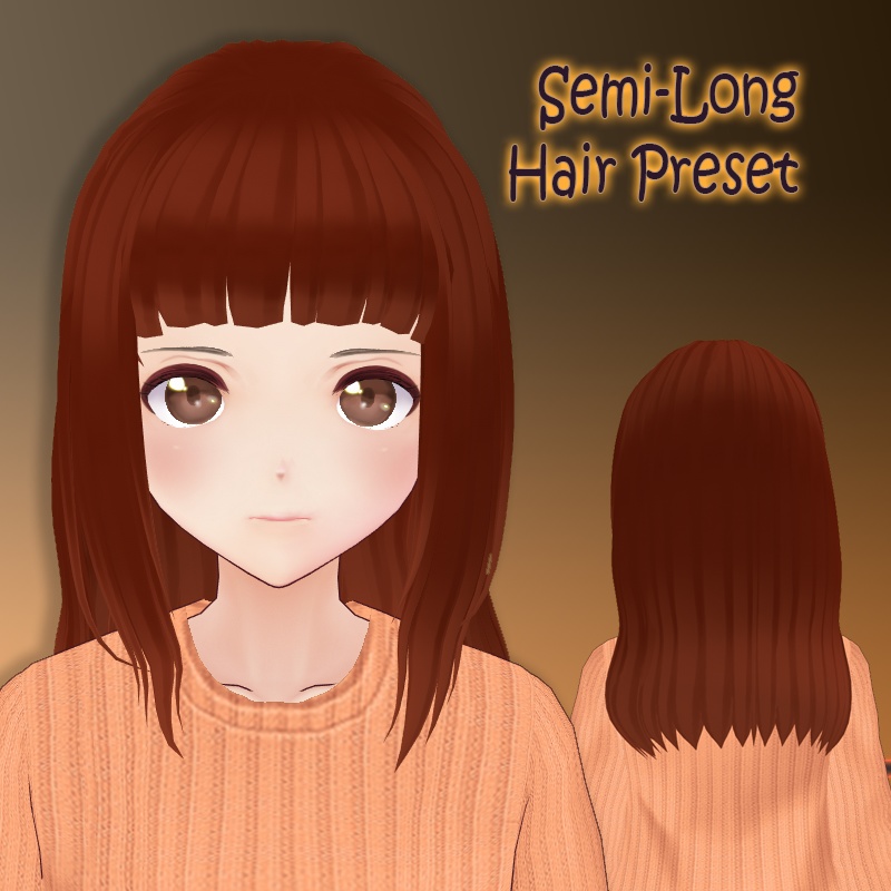 Semi-Long Hair Preset || ヘアプリセット