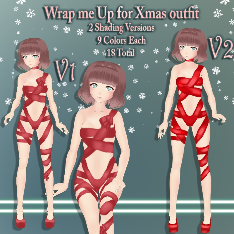 Wrap me Up outfit || Xmas VROID ( Stable version ) ~ クリスマス
