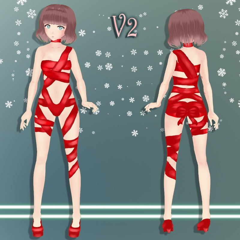 Wrap me Up outfit || Xmas VROID ( Stable version ) ~ クリスマス