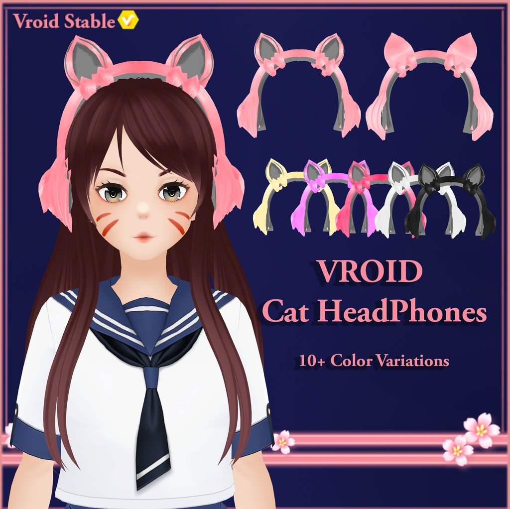 ( VROID ) | Cat Headphones || 猫のヘッドホン