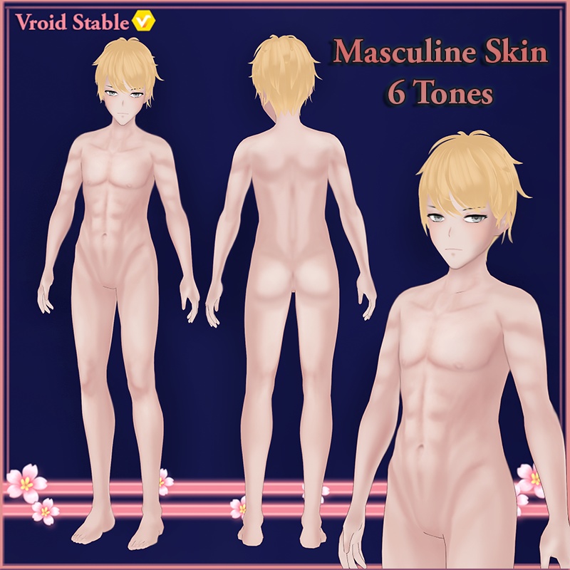 Masculine Skin Texture || VROID 男性的な肌