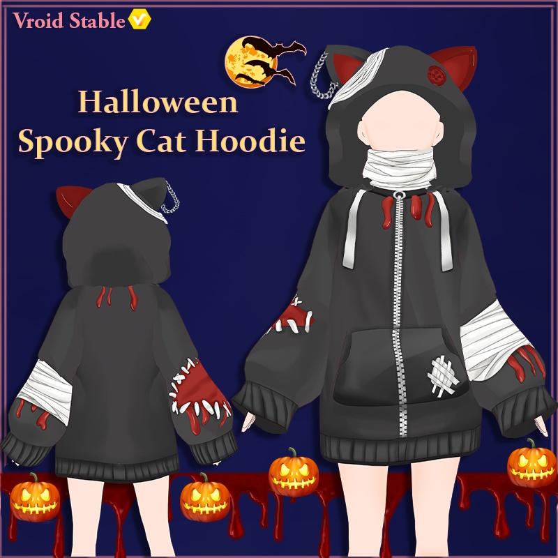 Spooky Cat hoodie | Vroid  パーカー