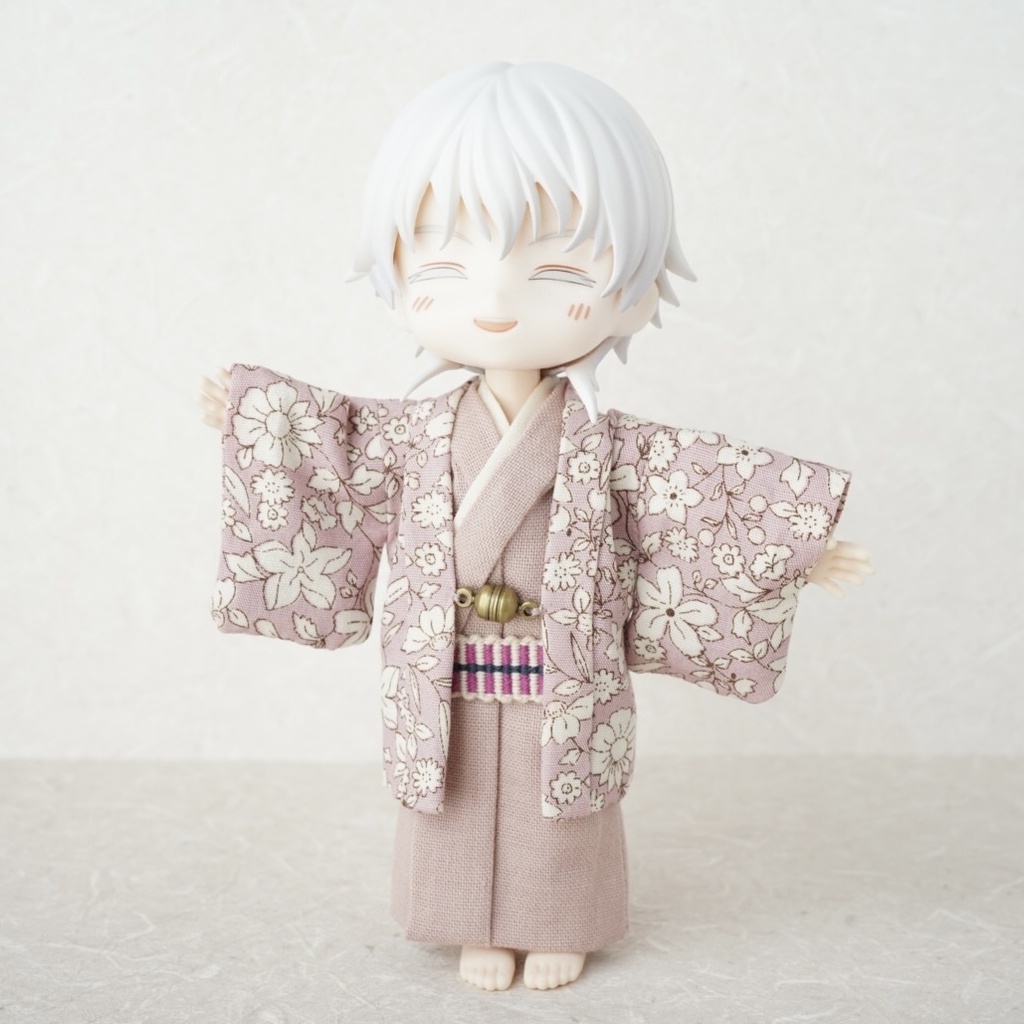 【羽織セット】ボタニカル柄×ピンク