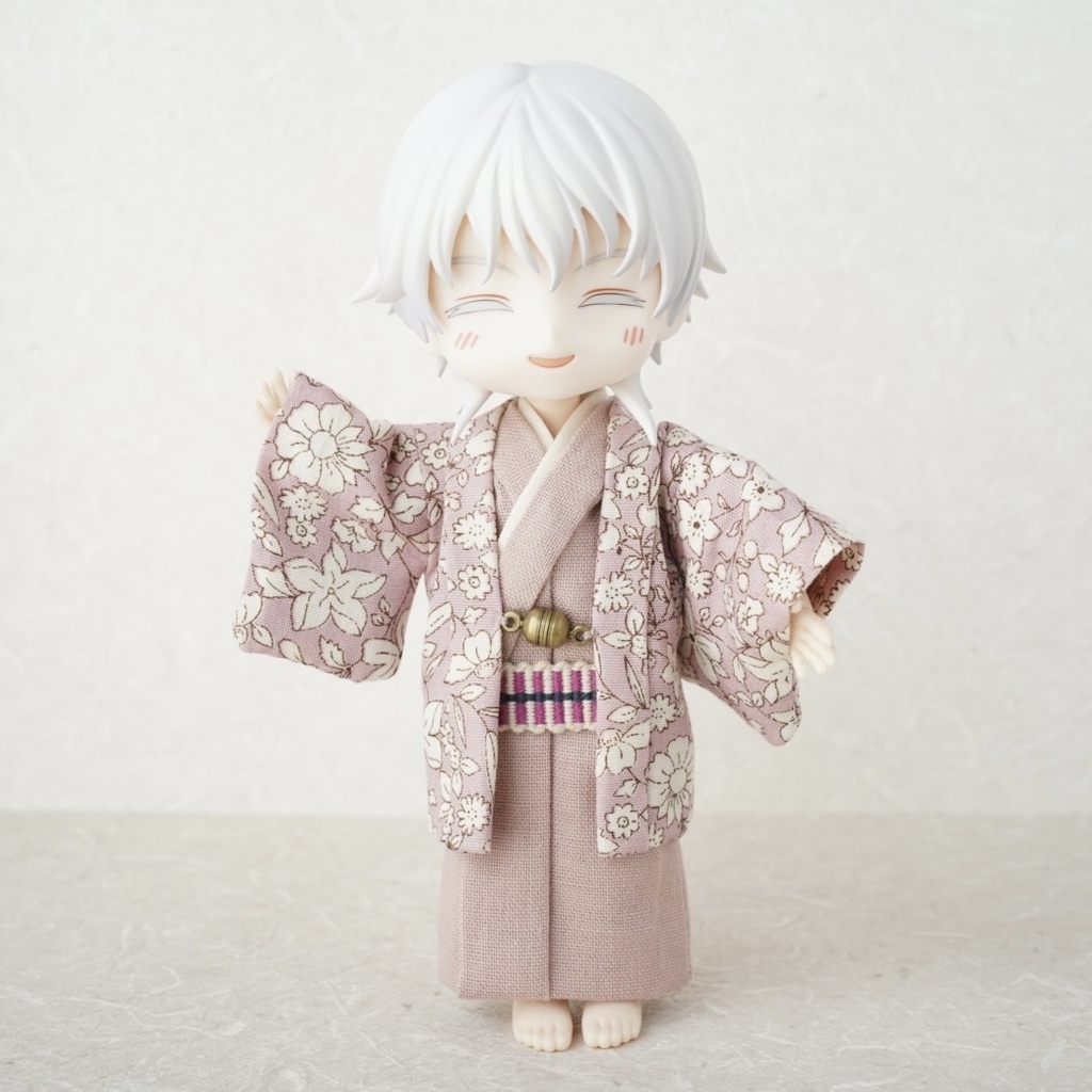 【羽織セット】ボタニカル柄×ピンク