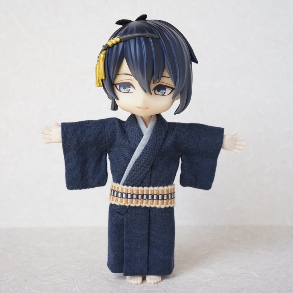 【羽織セット】ボタニカル柄×ブルー