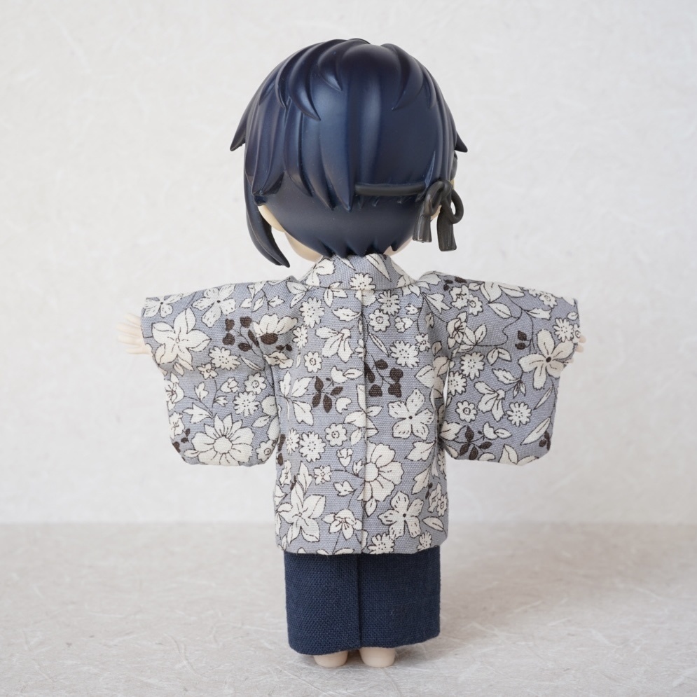 【羽織セット】ボタニカル柄×ブルー