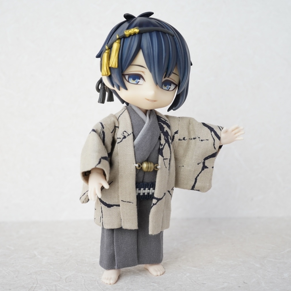 【羽織セット】氷割れ模様×ベージュ