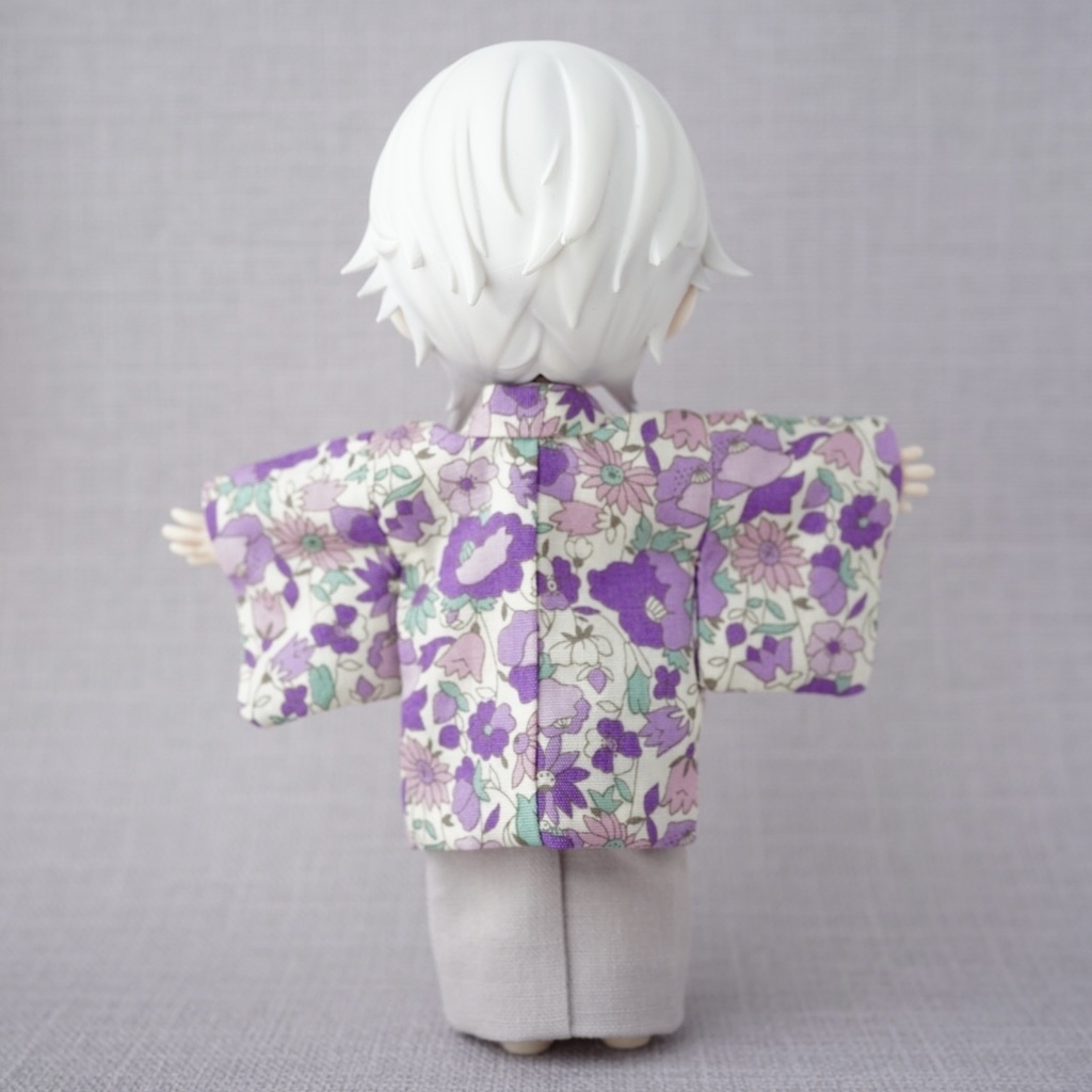 【羽織セット】小花柄×パープル