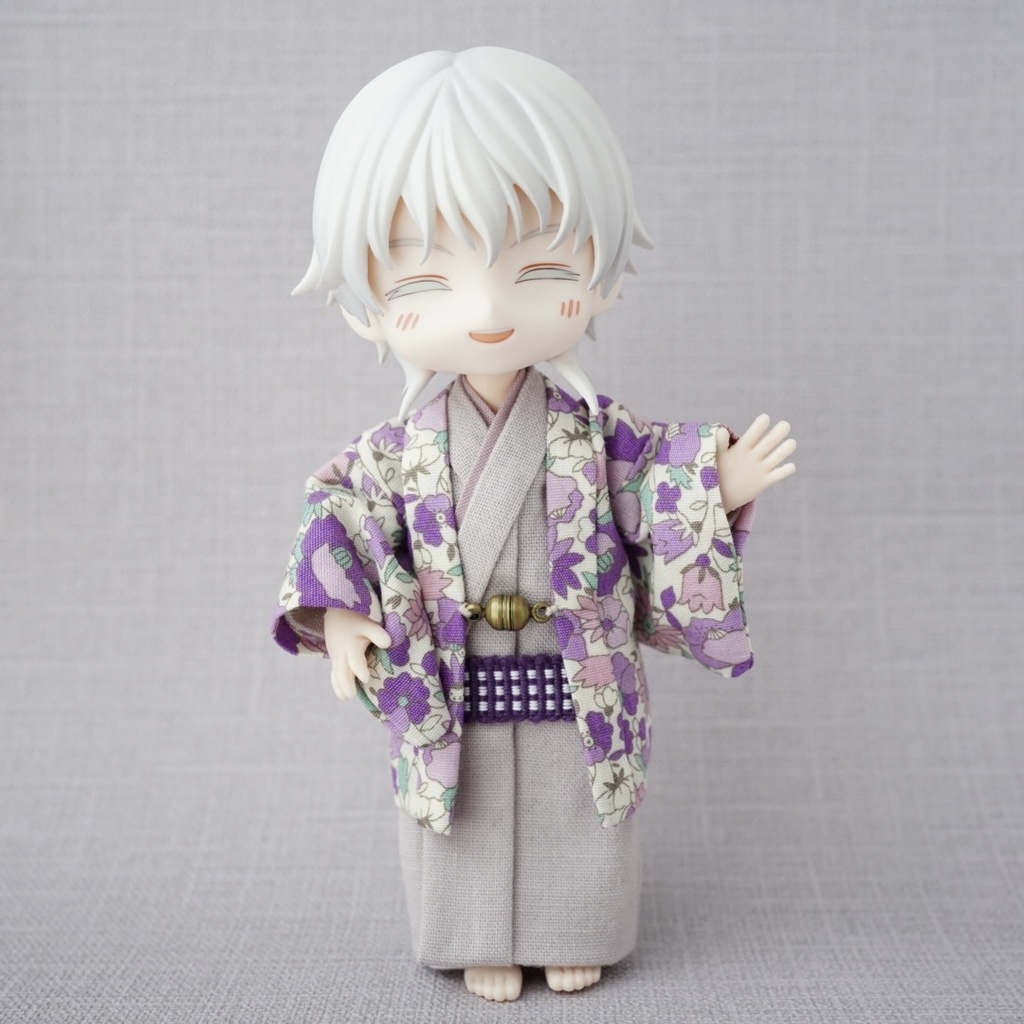 【羽織セット】小花柄×パープル