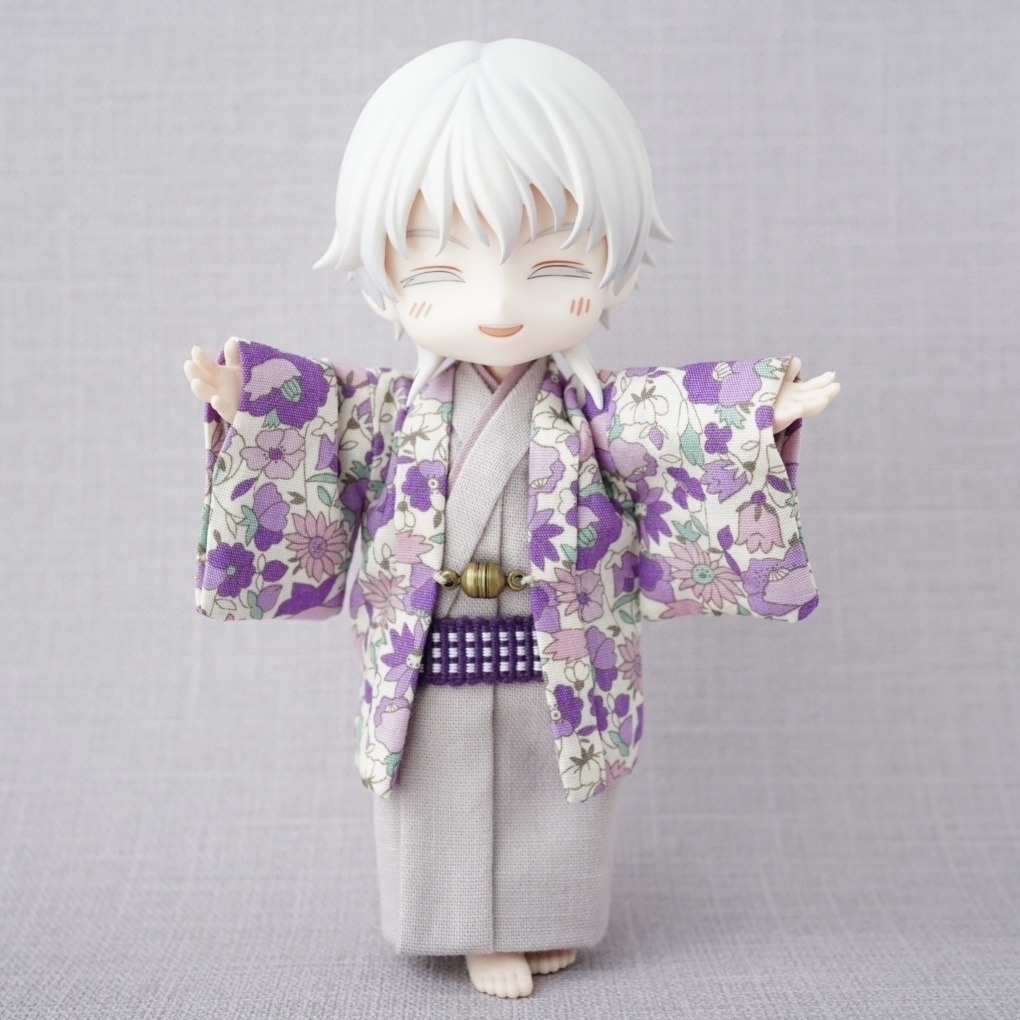 【羽織セット】小花柄×パープル