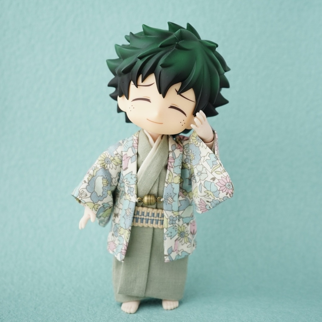 【羽織セット】小花柄×ブルー