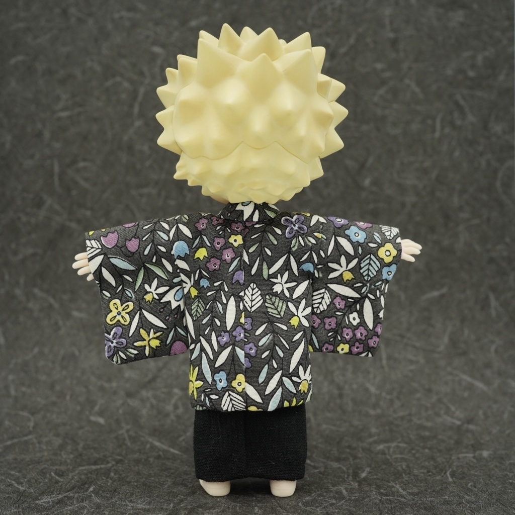 【羽織セット】花柄ポップ×ブラック