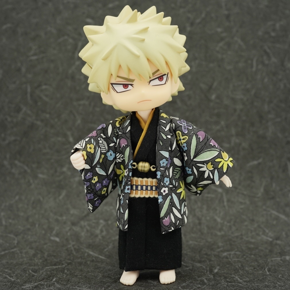 【羽織セット】花柄ポップ×ブラック