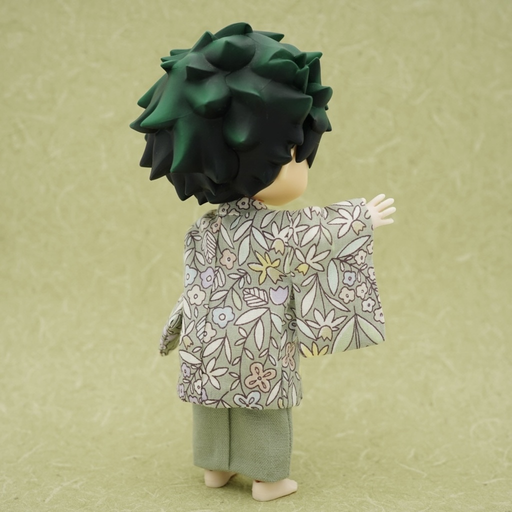 【羽織セット】花柄ポップ×グリーン