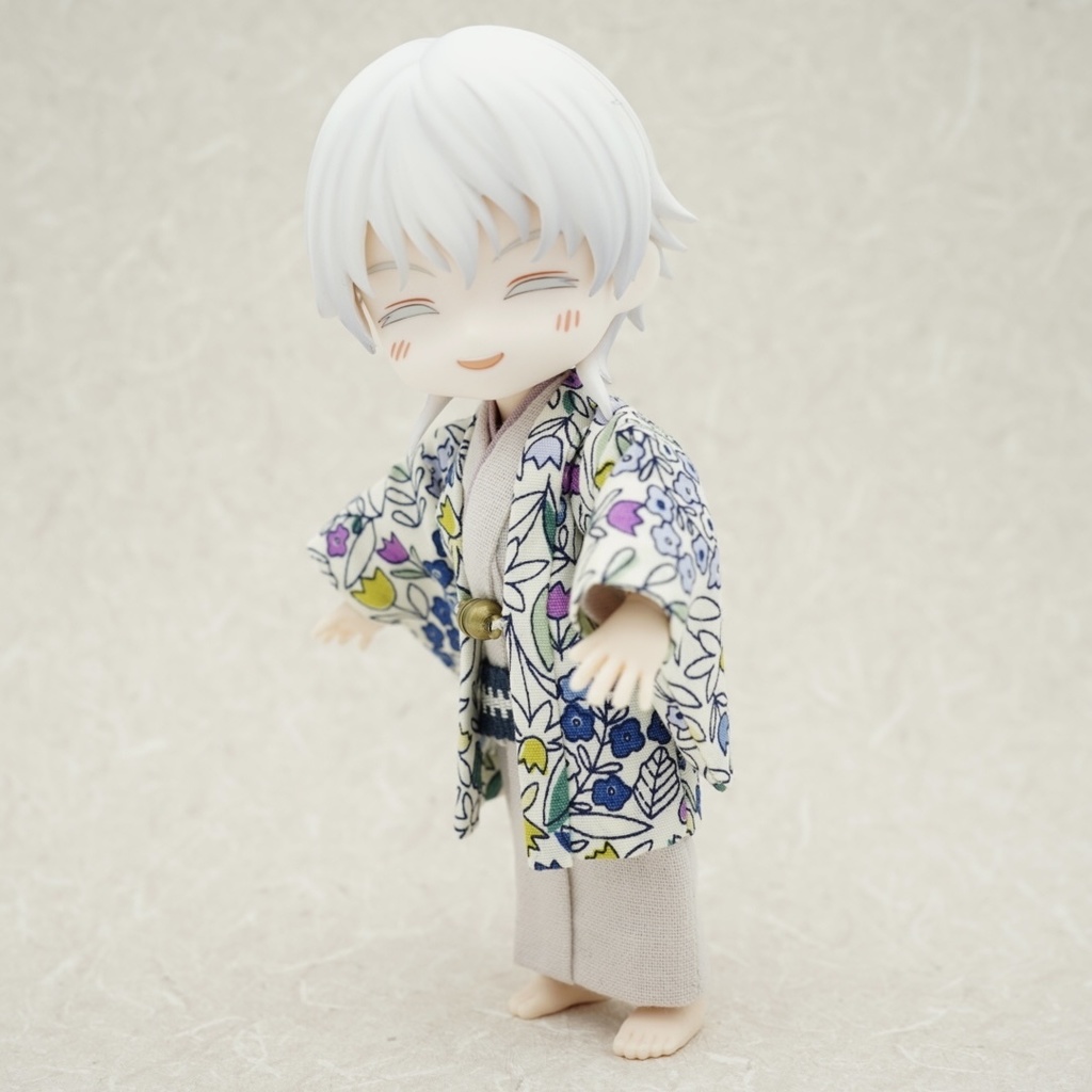 【羽織セット】花柄ポップ×ホワイト