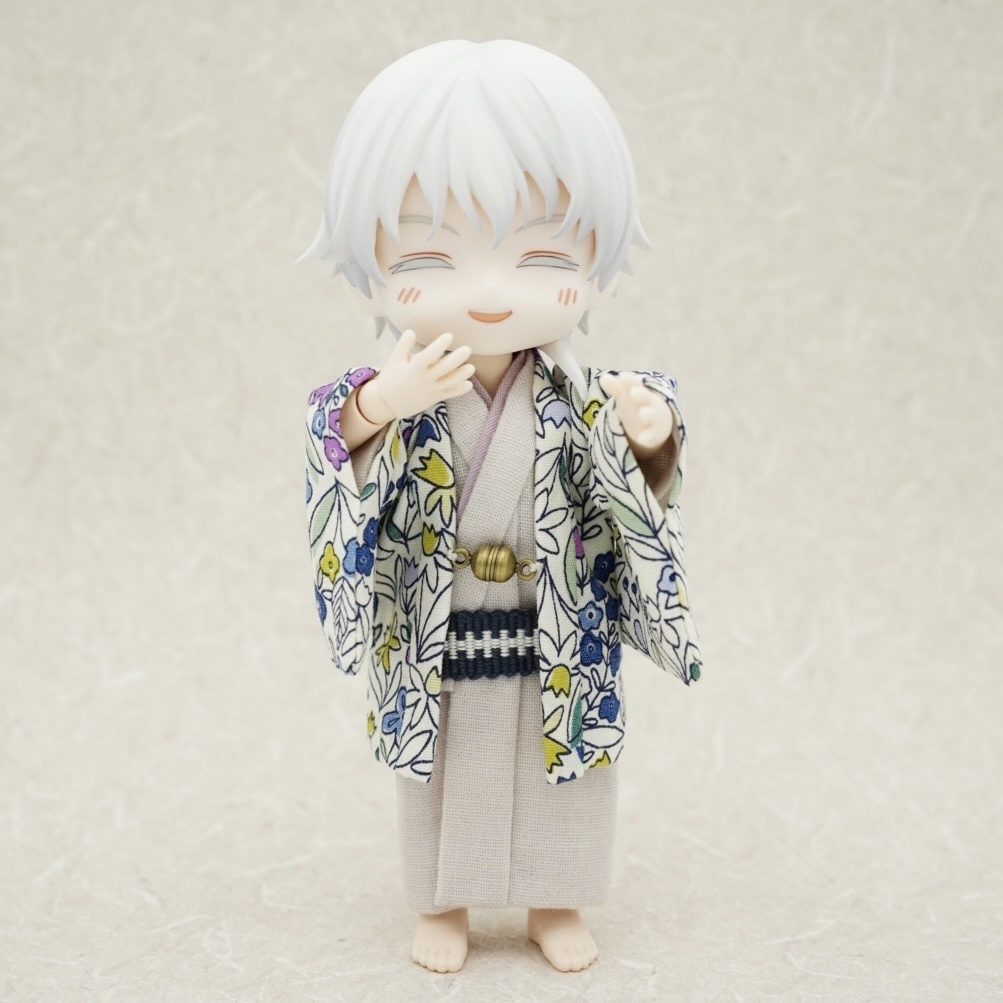 【羽織セット】花柄ポップ×ホワイト