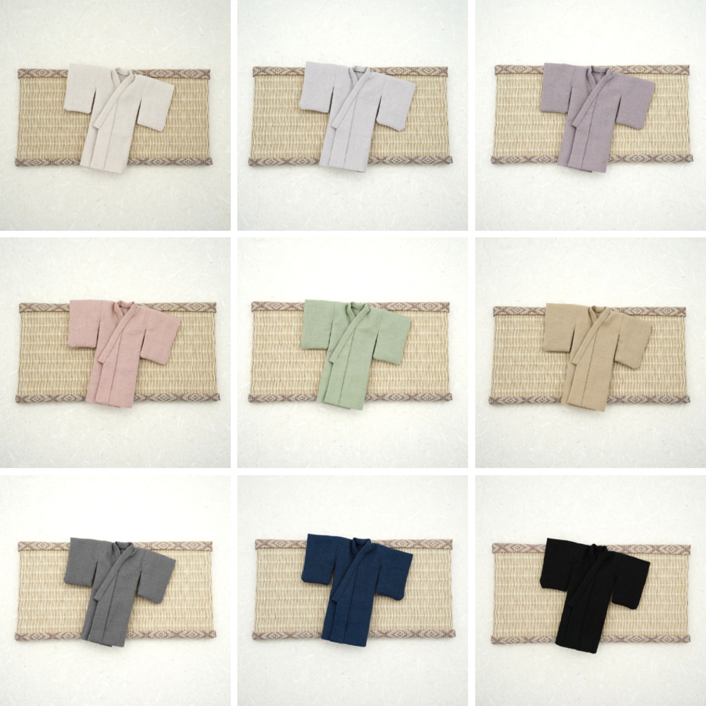 【衿色が選べる着物】パープル