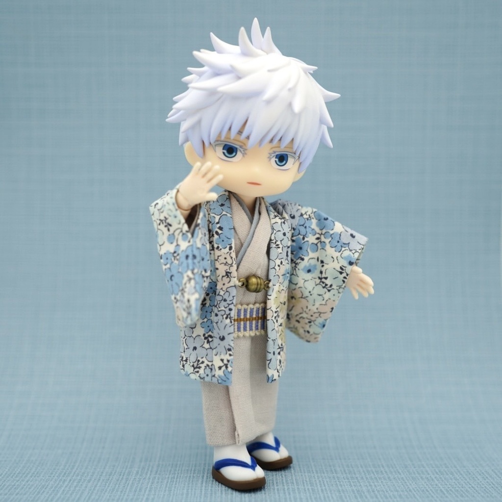 【羽織セット】花小紋×ライトブルー