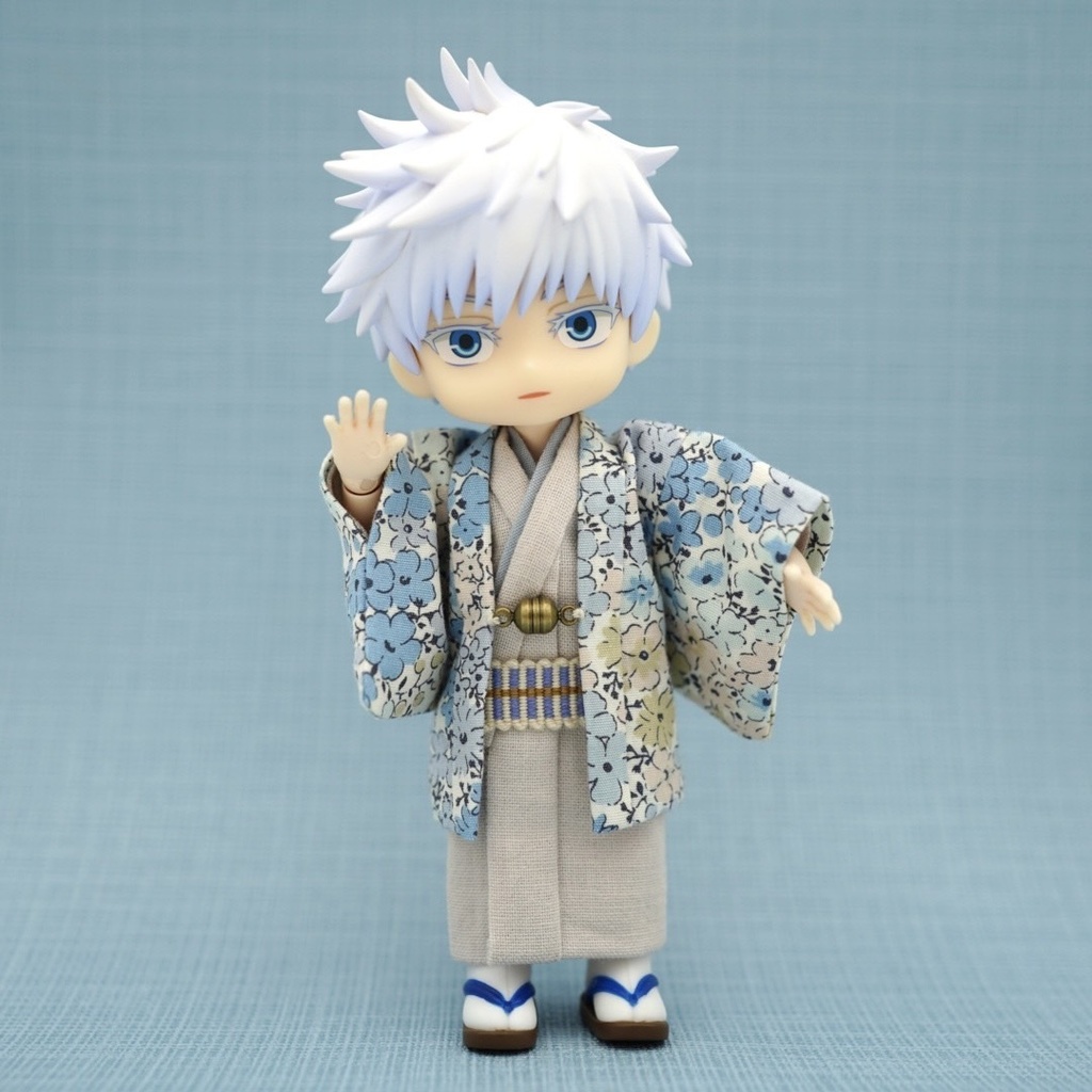 【羽織セット】花小紋×ライトブルー