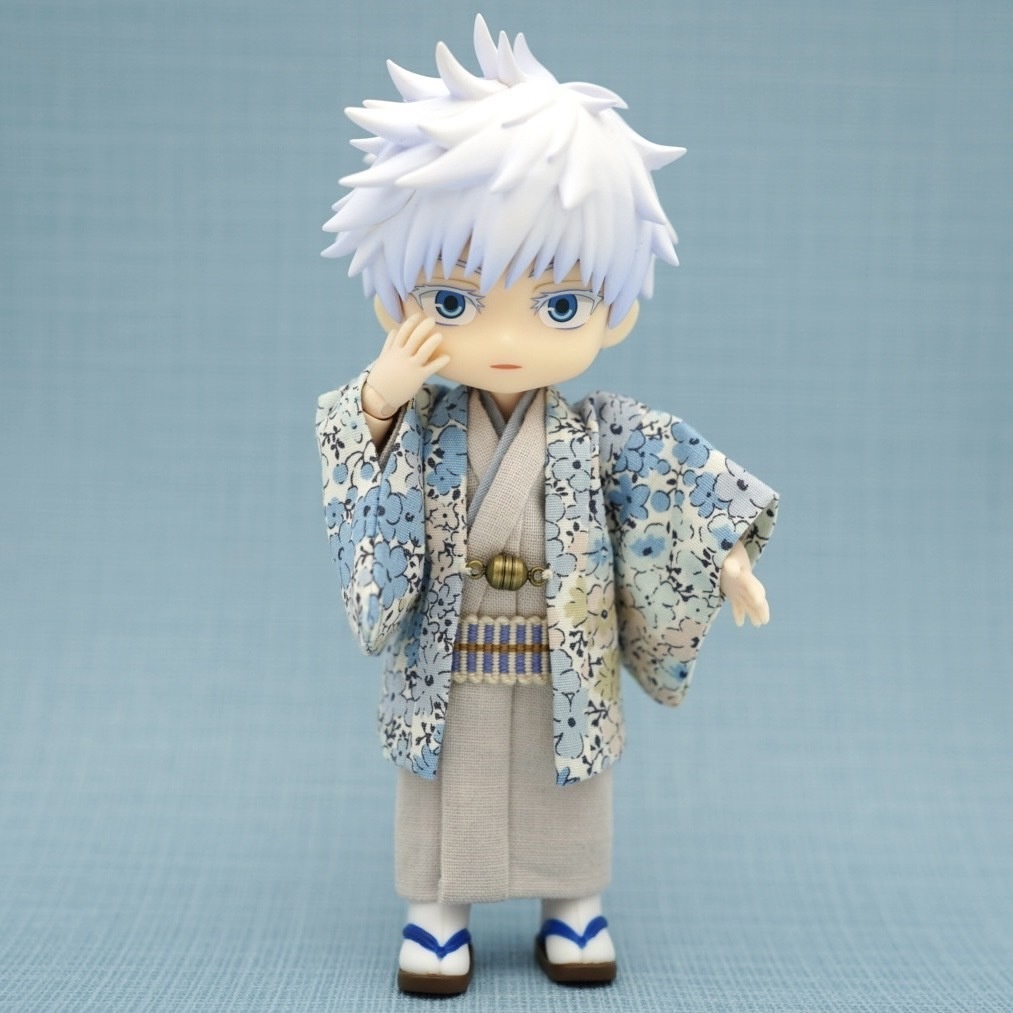 【羽織セット】花小紋×ライトブルー