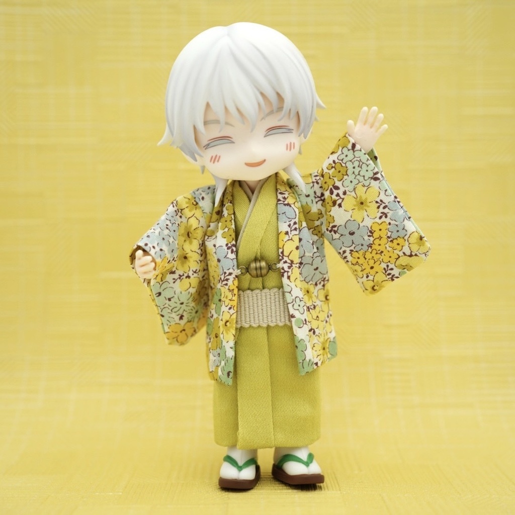 【羽織セット】花小紋×イエロー