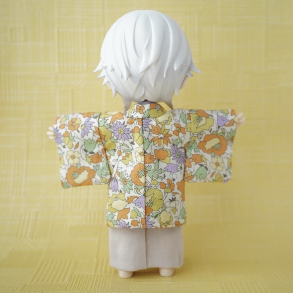 【羽織】小花柄×イエロー