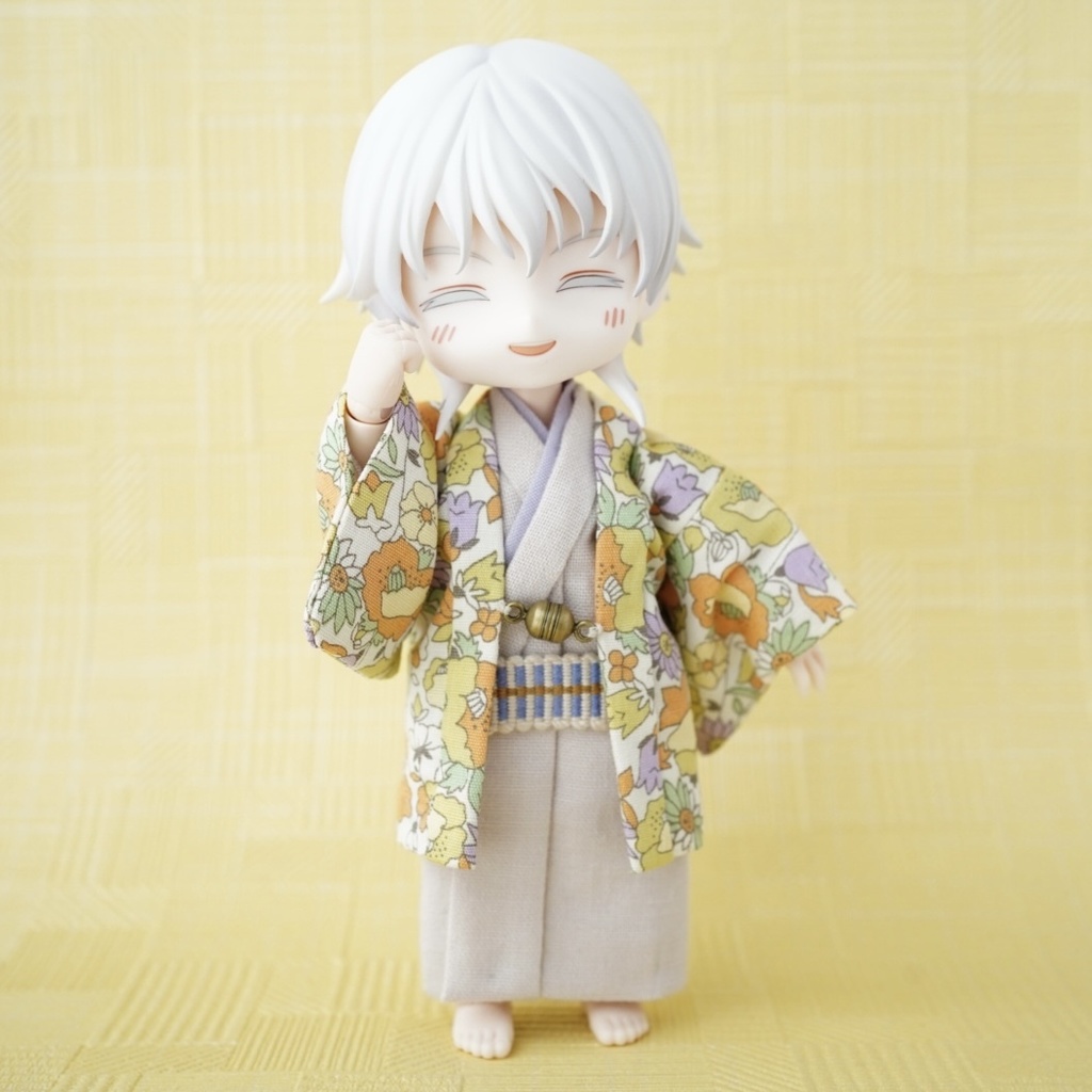 【羽織】小花柄×イエロー