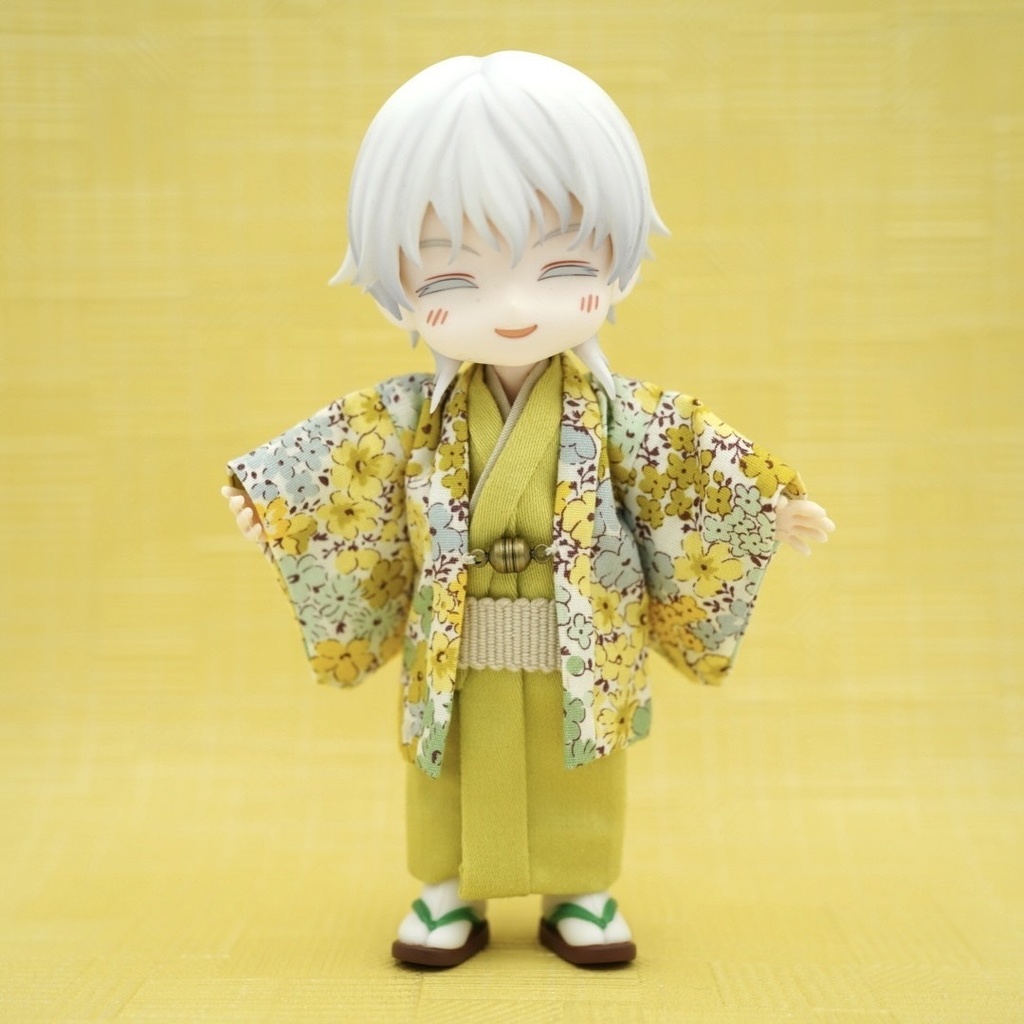 【羽織】花小紋×イエロー