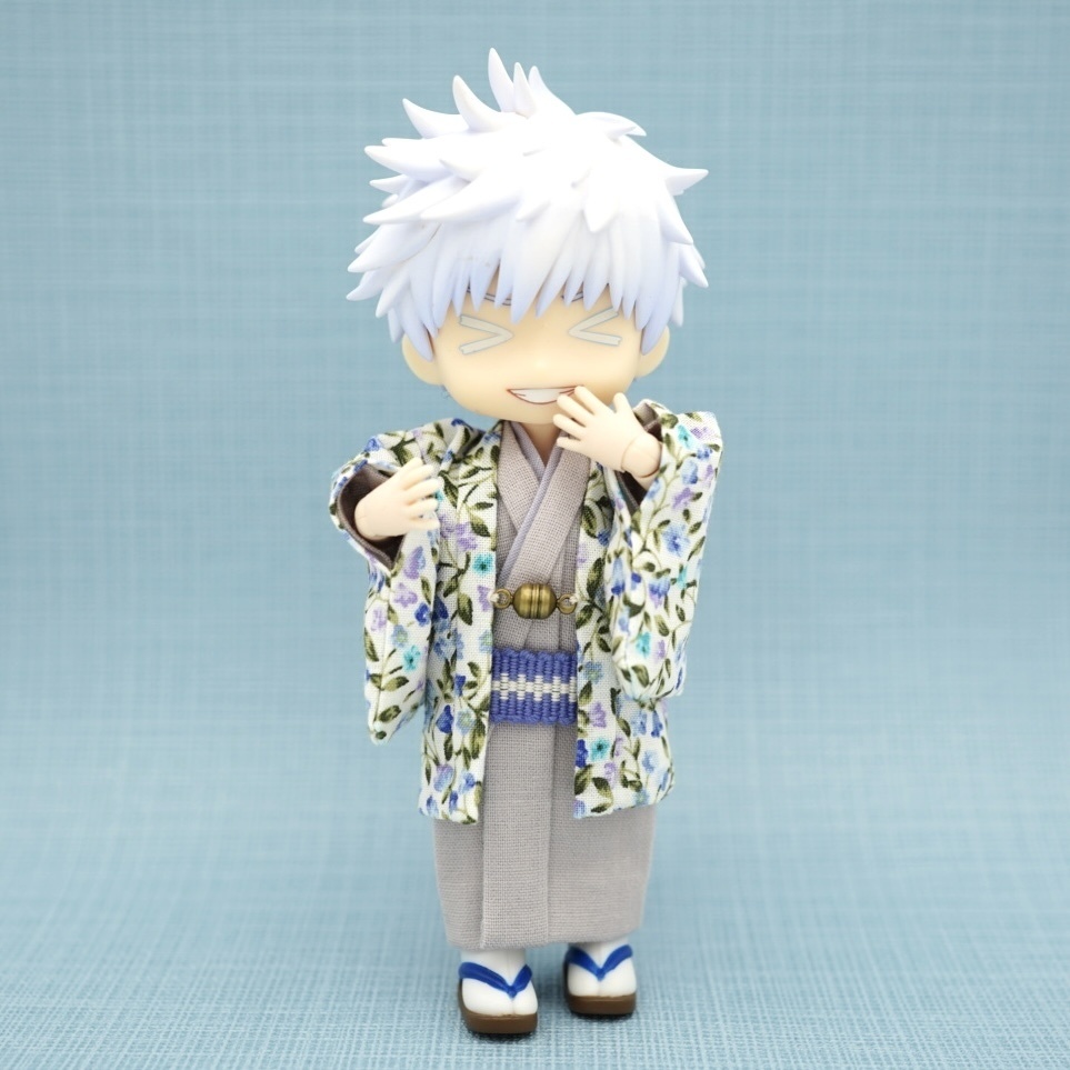 【羽織セット】花唐草×ライトブルー