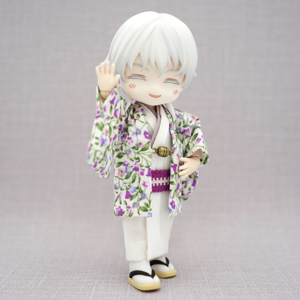 【羽織セット】花唐草×パープル