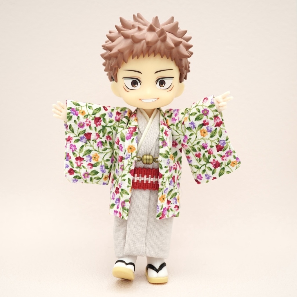 【羽織セット】花唐草×レッド