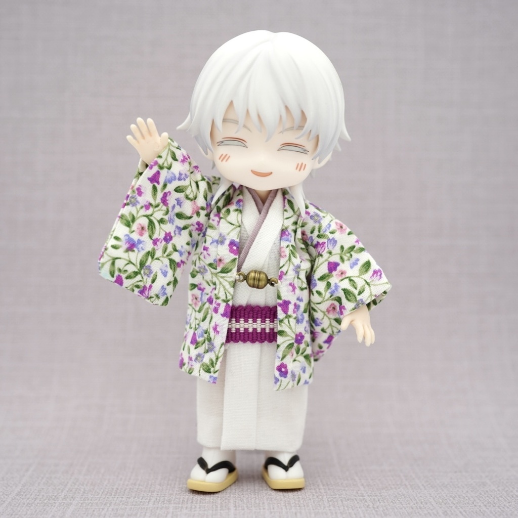 【羽織】花唐草×パープル