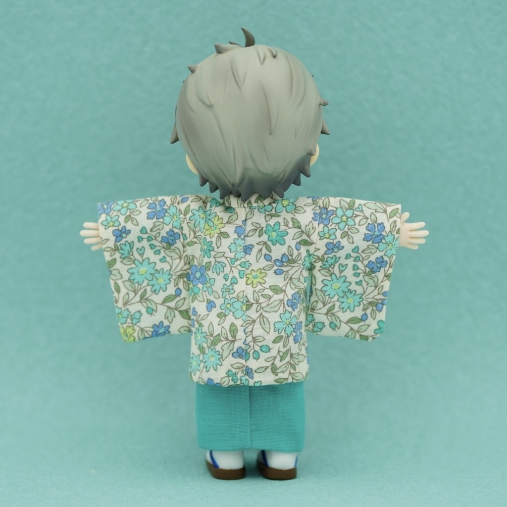 【羽織セット】フラワーフォレスト×エメラルドブルー