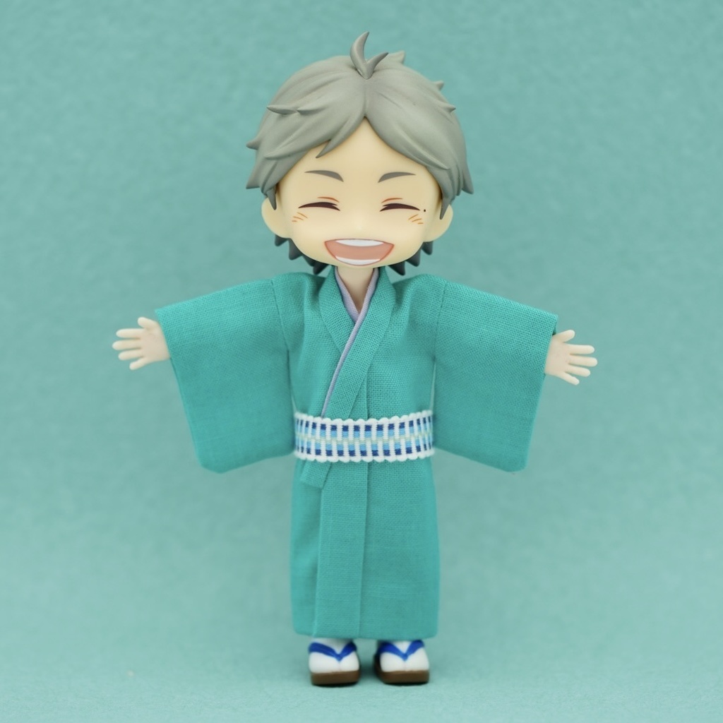 【羽織セット】フラワーフォレスト×エメラルドブルー