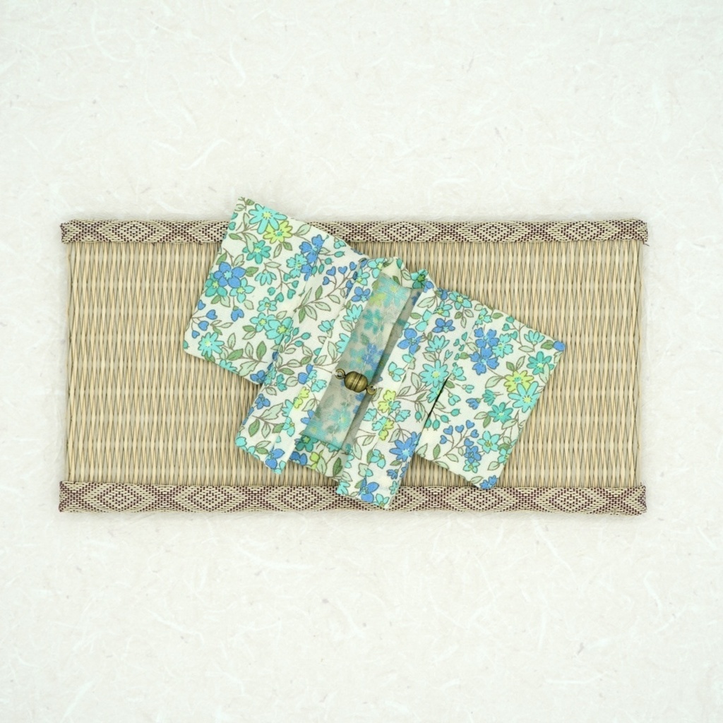 【羽織】フラワーフォレスト×エメラルドブルー