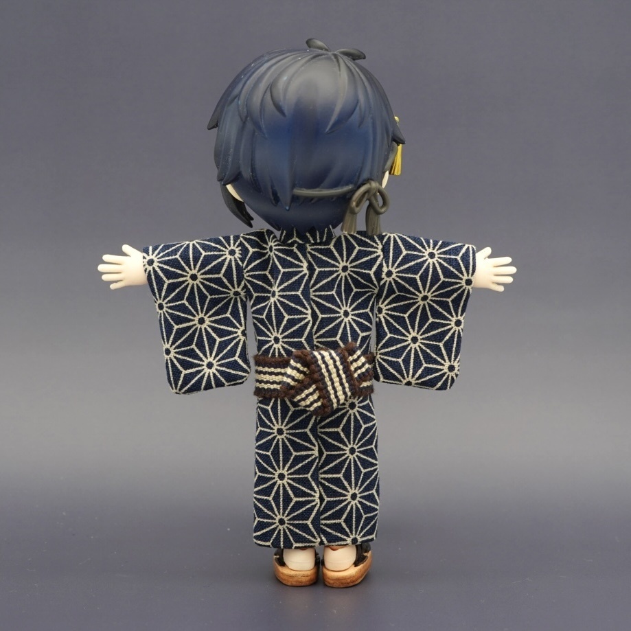 【浴衣セット】麻の葉模様×ブルー