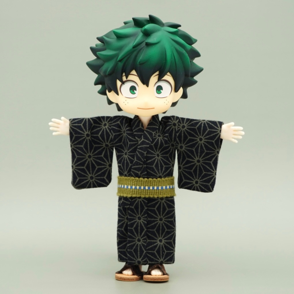 【浴衣】麻の葉模様×ブラック