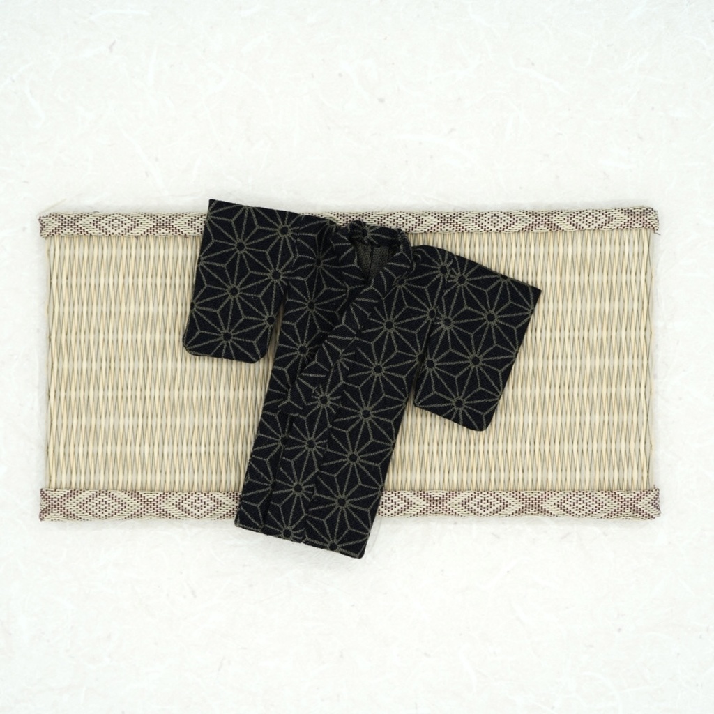 【浴衣】麻の葉模様×ブラック