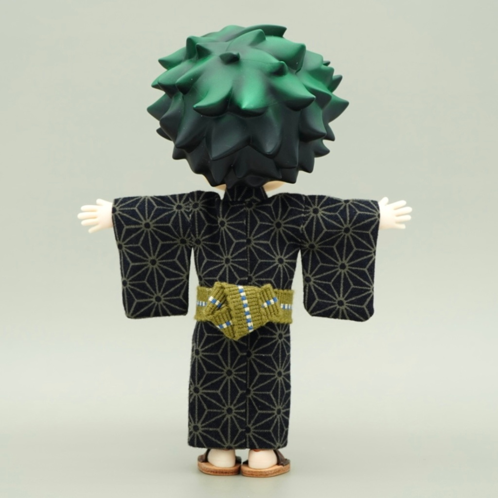 【浴衣】麻の葉模様×ブラック