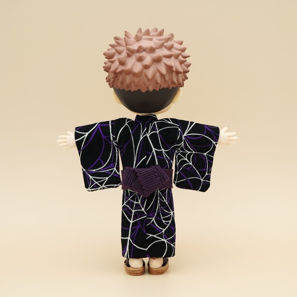 【浴衣】蜘蛛の巣模様