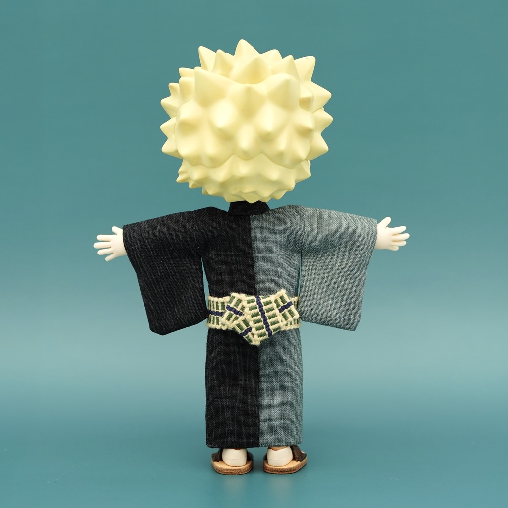 【浴衣】よろけ縞×ブラック