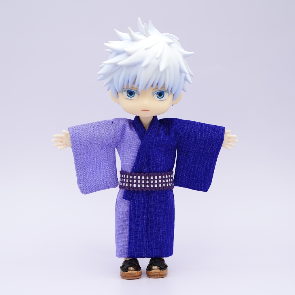 【浴衣】よろけ縞×パープル