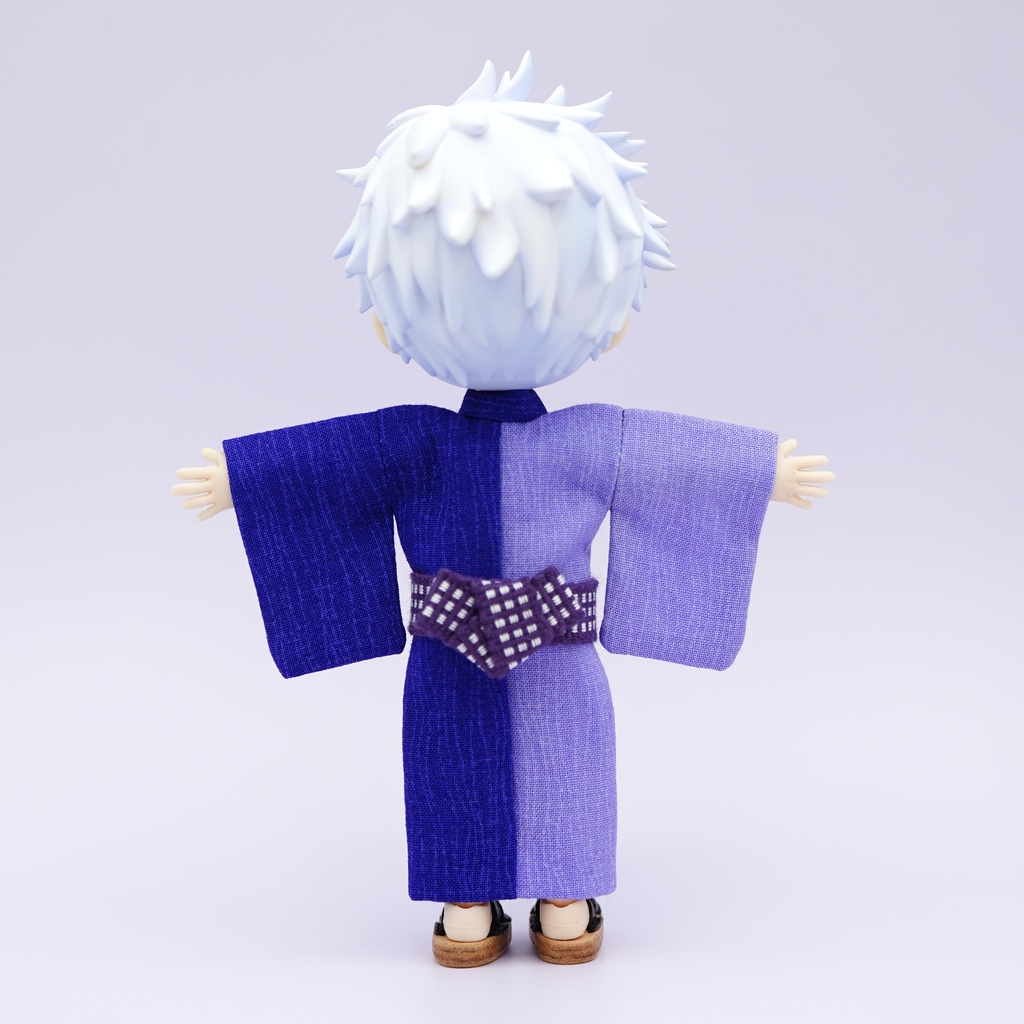 【浴衣】よろけ縞×パープル