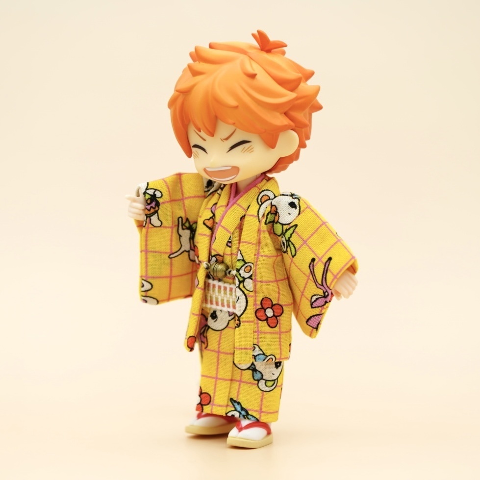 【羽織セット】レトロアニマル×イエロー