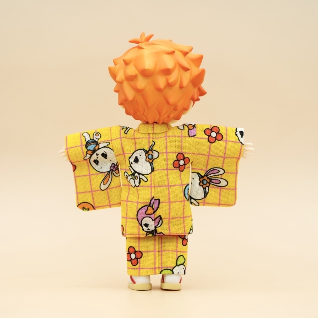 【羽織セット】レトロアニマル×イエロー