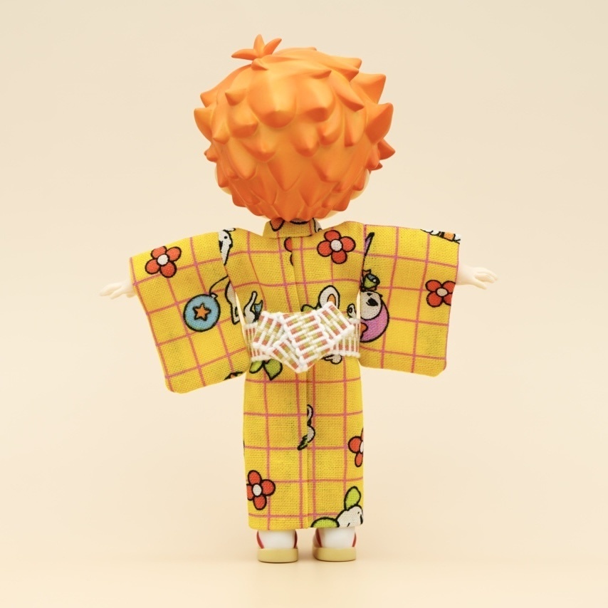 【羽織セット】レトロアニマル×イエロー